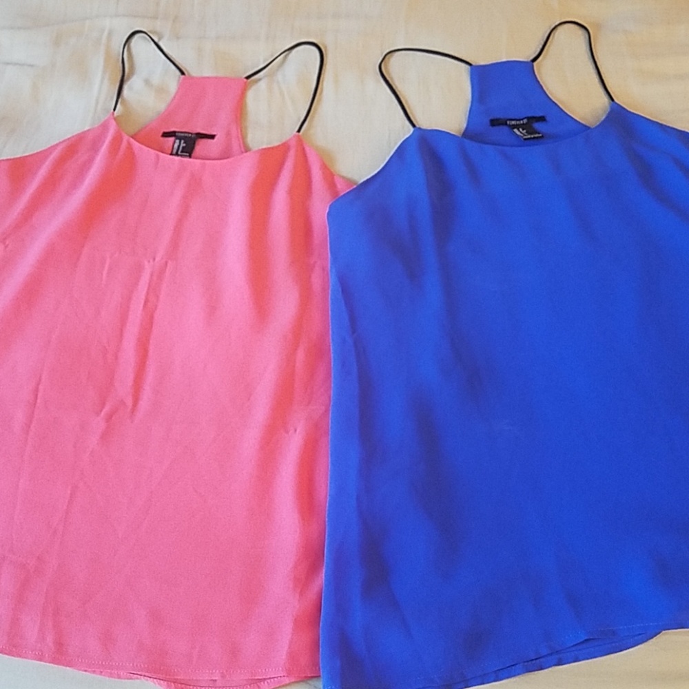 Brand New Summer Blue and Coral Tops